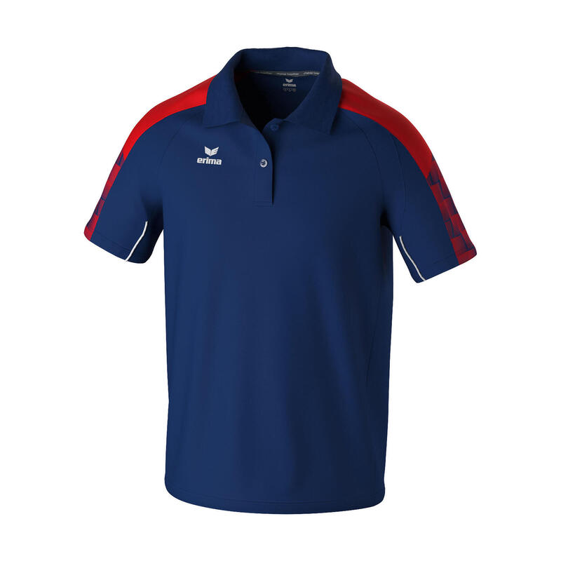 Tricou polo Erima Evo Star Multicolor - material funcțional, croială raglan