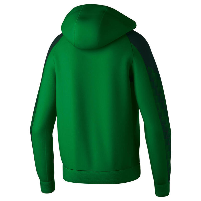 Jachetă de antrenament Erima Evo Star cu glugă verde junior