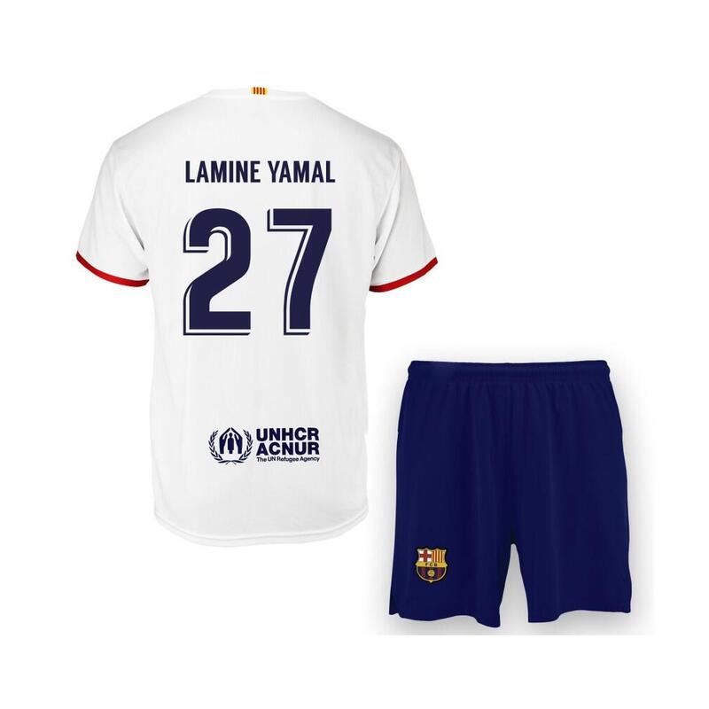 Conjunto Fútbol FC Barcelona 2ª Equipación Réplica Oficial Con Lamine Yamal