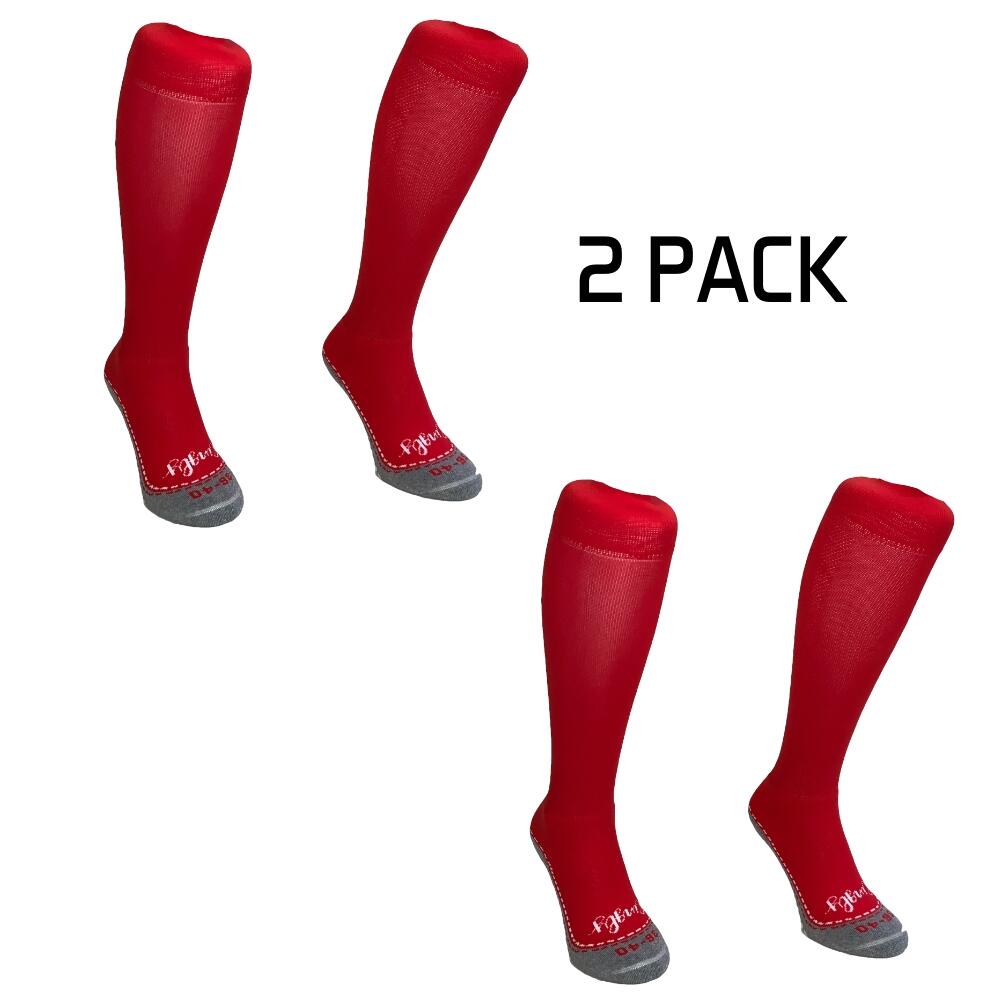Hingly lange sportsokken 2-pack Rood 1/3