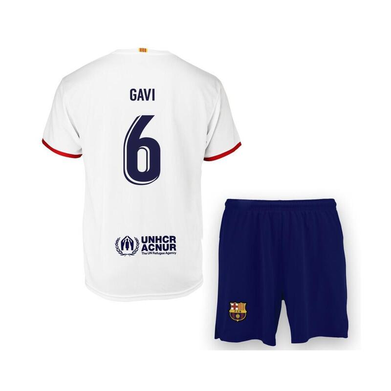 Conjunto Fútbol FC Barcelona 2ª Equipación Réplica Oficial Con Gavi