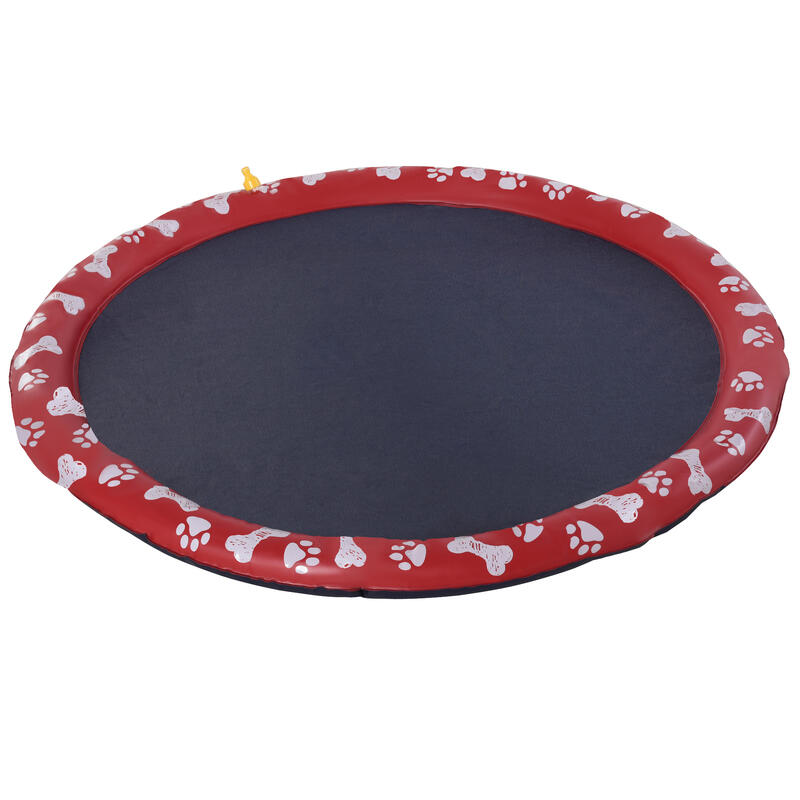 Splash Pad Mascotas PawHut 170x170 cm Rojo y Azul