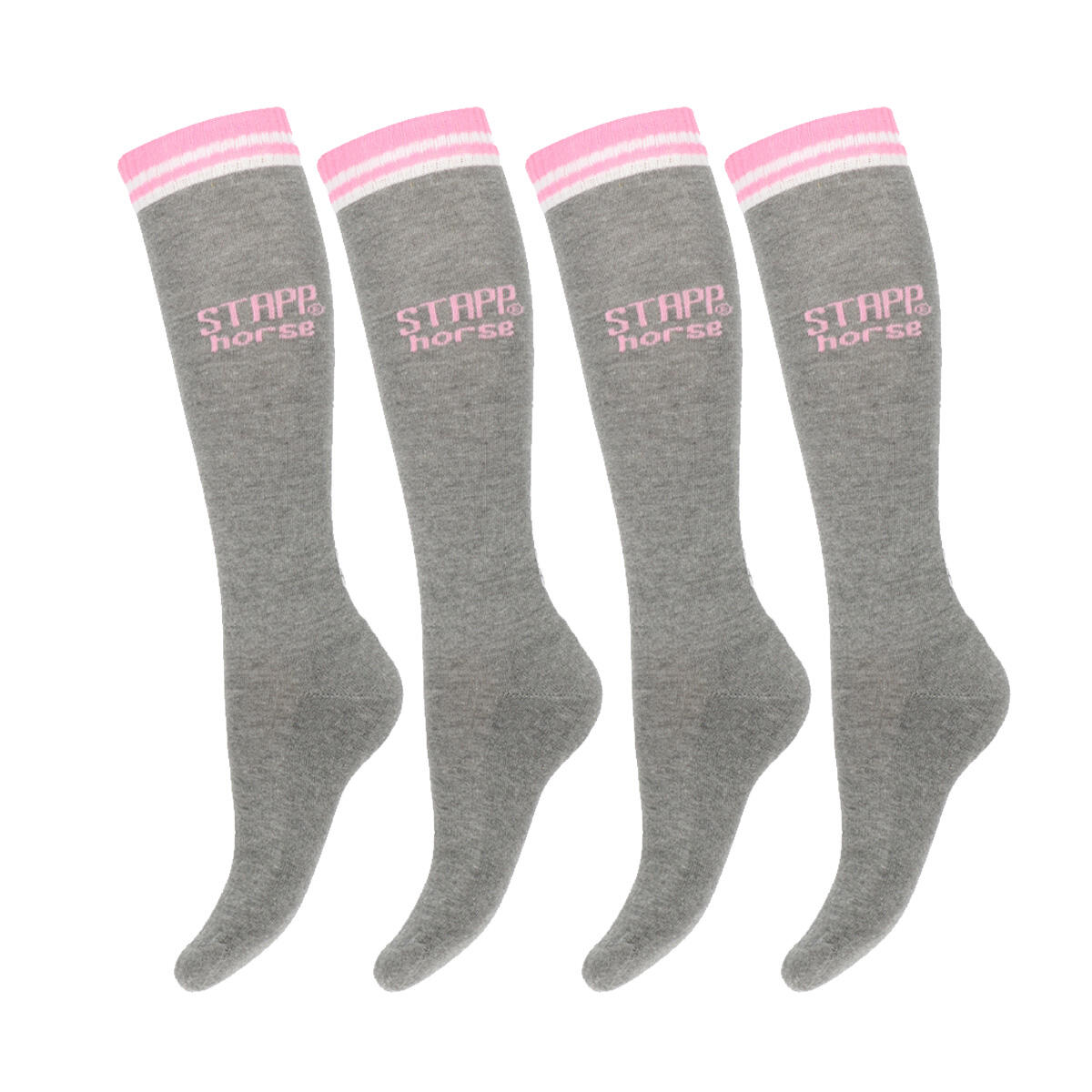STAPP HORSE Paardrijsokken 4-pack Born To Ride Horses Grijs