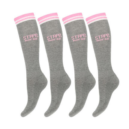 Chaussettes d'équitation, lot de 4 Born To Ride Horses Marine