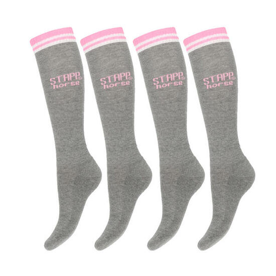 Chaussettes d'équitation, lot de 4 Born To Ride Horses Marine