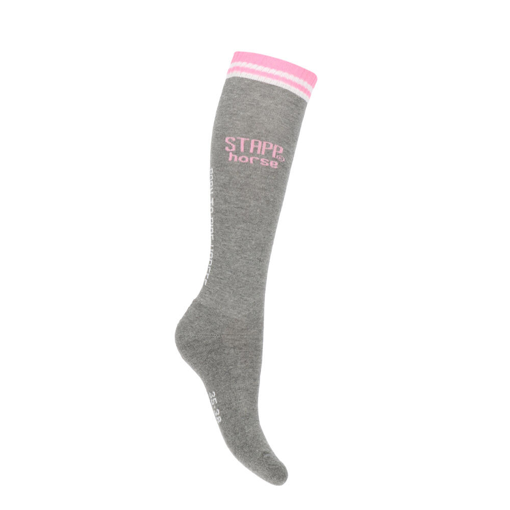 Calcetines Equitación paquete de 4 Born To Ride Horses Gris 4/5