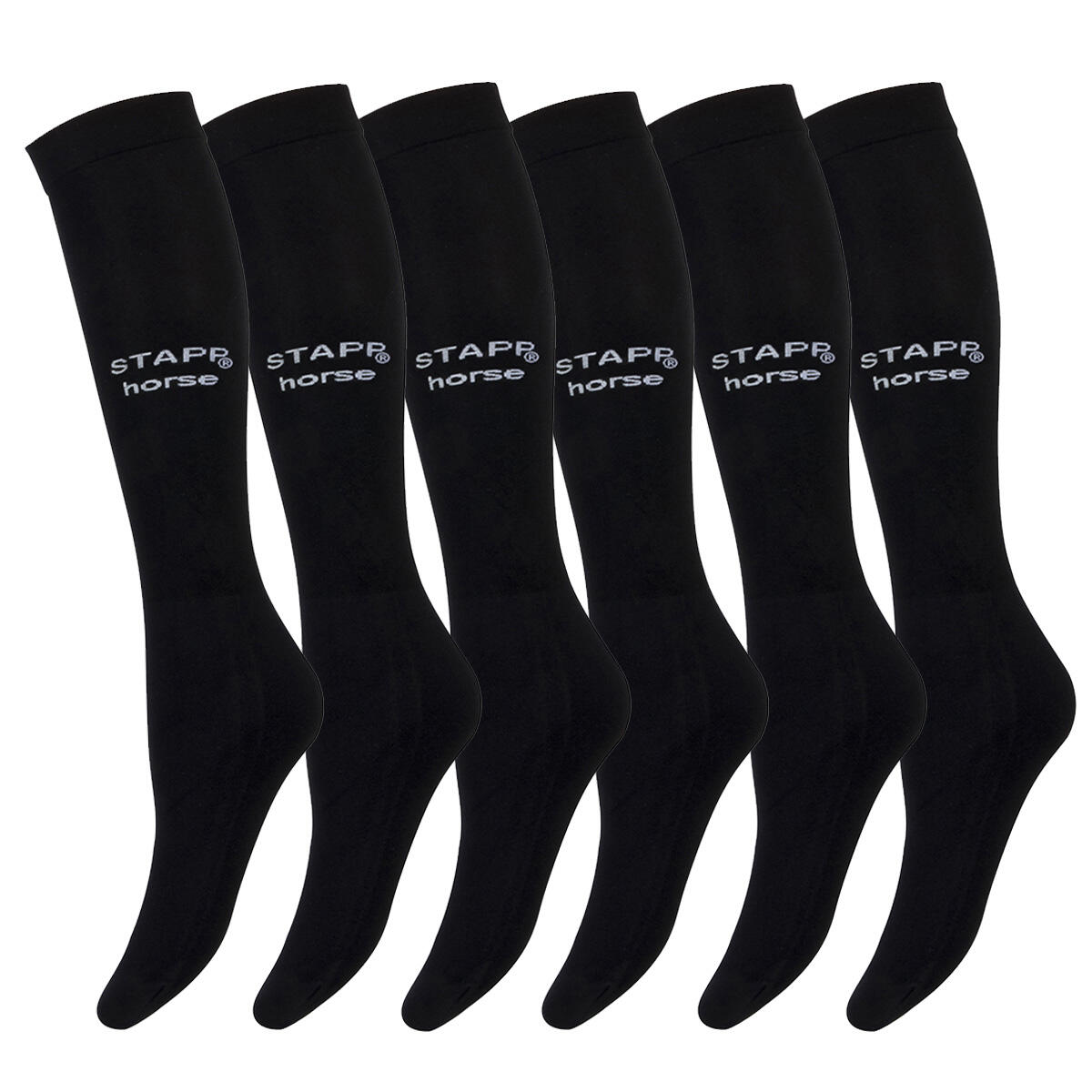 STAPP HORSE Paardrijsokken 6-pack Ultra Fine Zwart