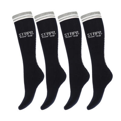 Reitsocken 4er-Pack Born To Ride Horses Marine