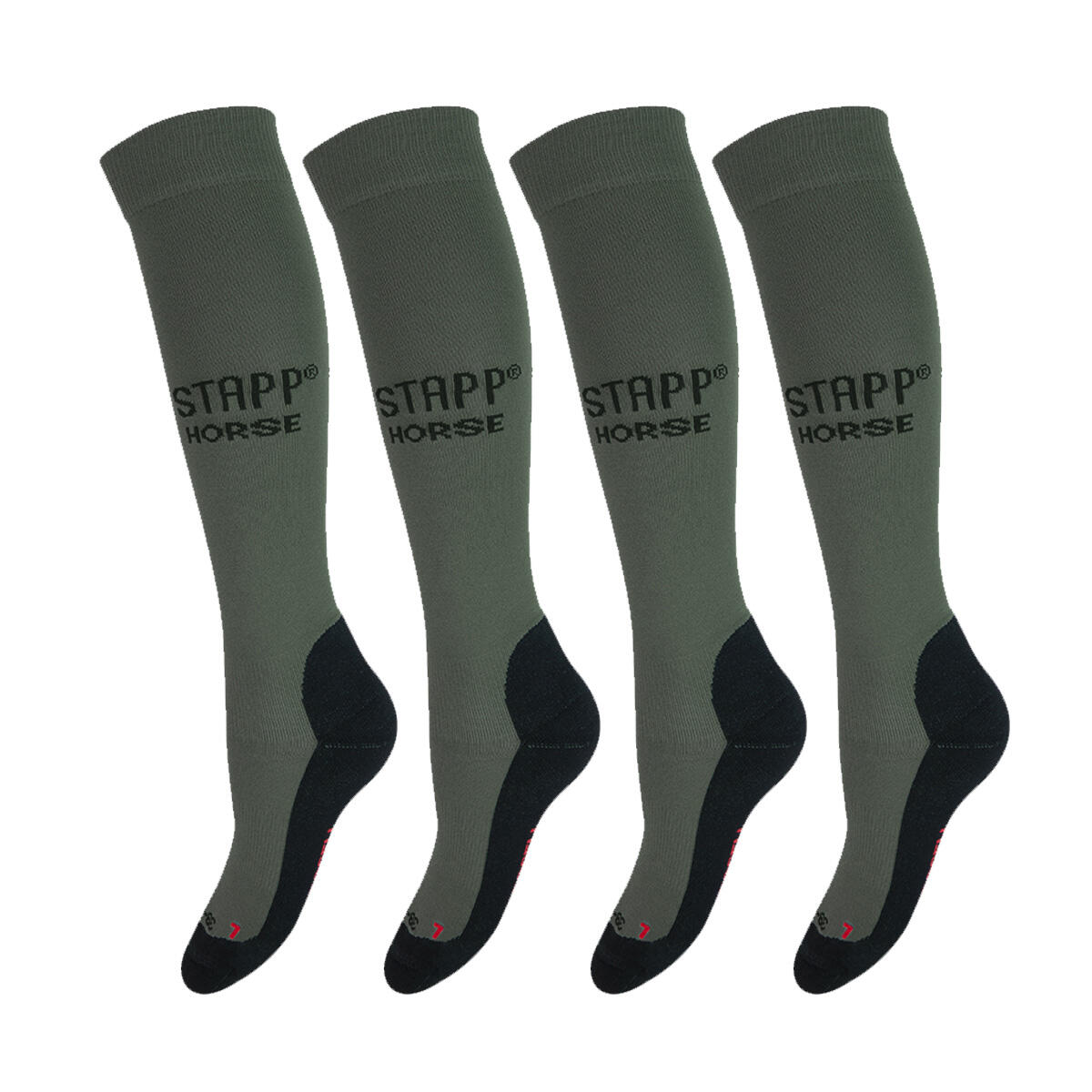 Stapp Horse - Chaussettes D'Équitation, Lot De 4 Deocell Militarie - Chaussettes - Vert - 35/38 - Decathlon
