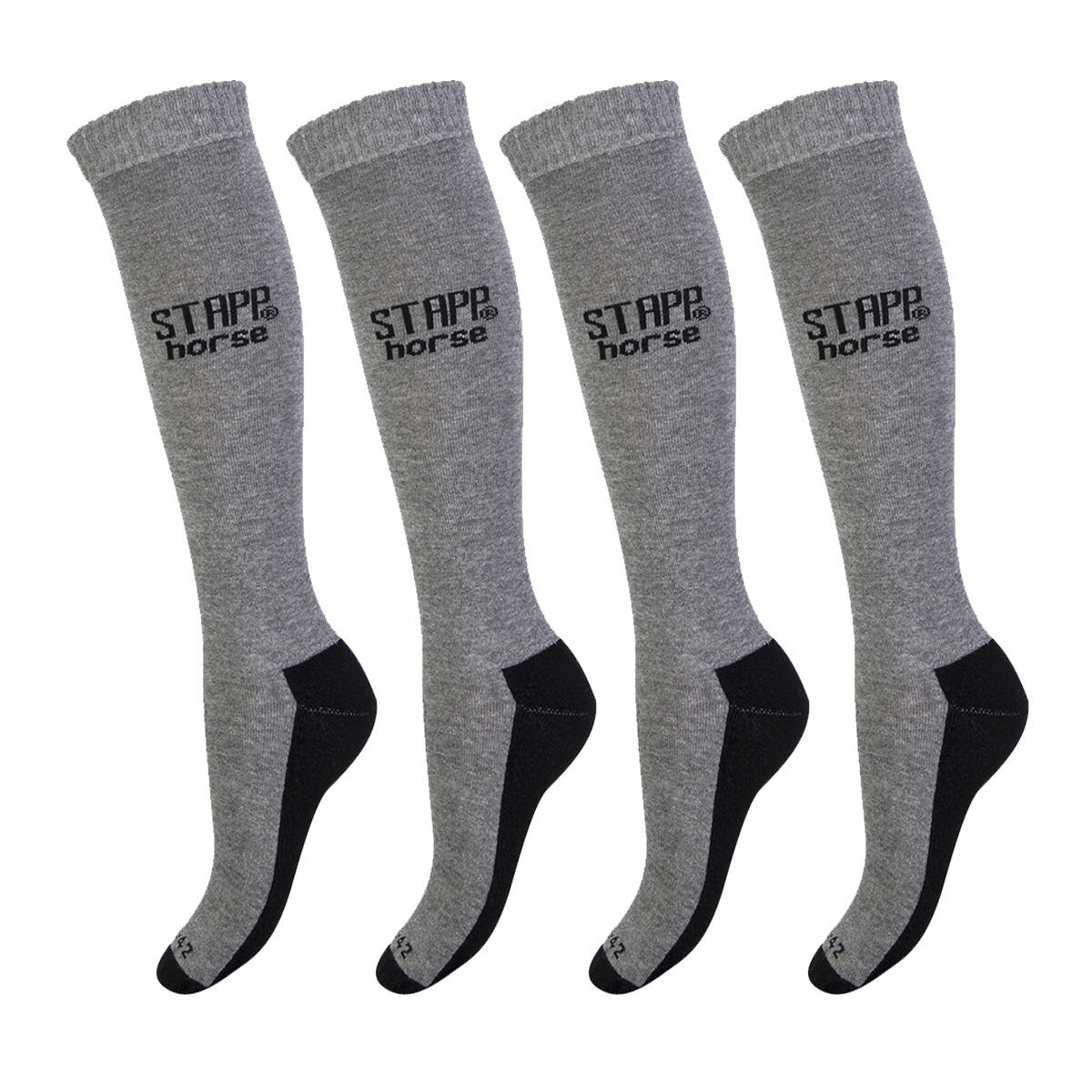 STAPP HORSE Paardrijsokken 4-pack Uni Grijs