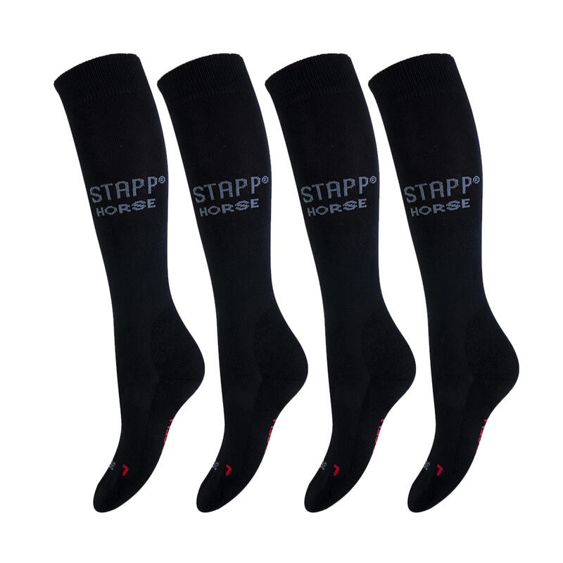 Chaussettes d'équitation, lot de 4 Deocell Noir