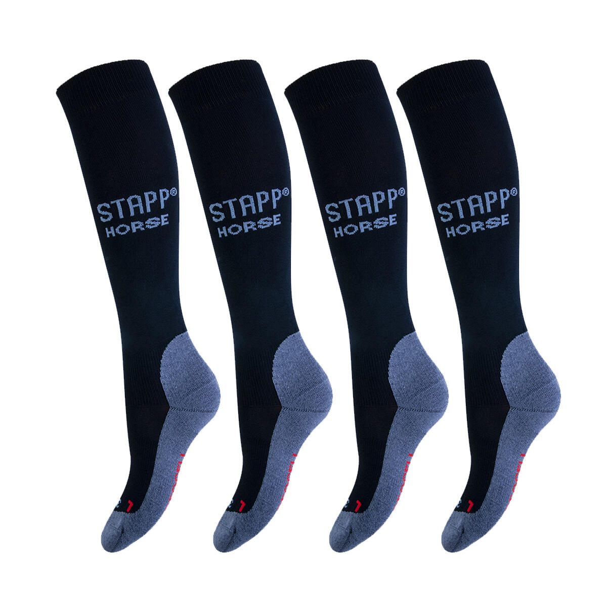 Stapp Horse - Chaussettes D'Équitation, Lot De 4 Deocell Marine - Chaussettes - Bleu - 39/42 - Decathlon