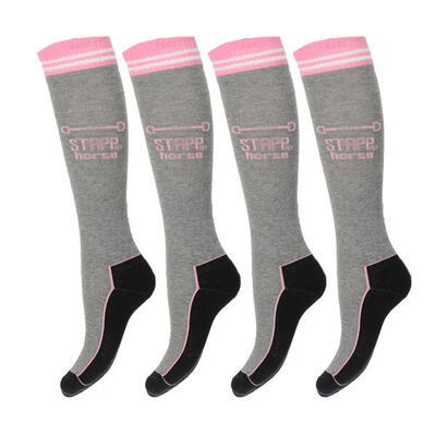 Reitsocken 4er-Pack Horse Bit Marine