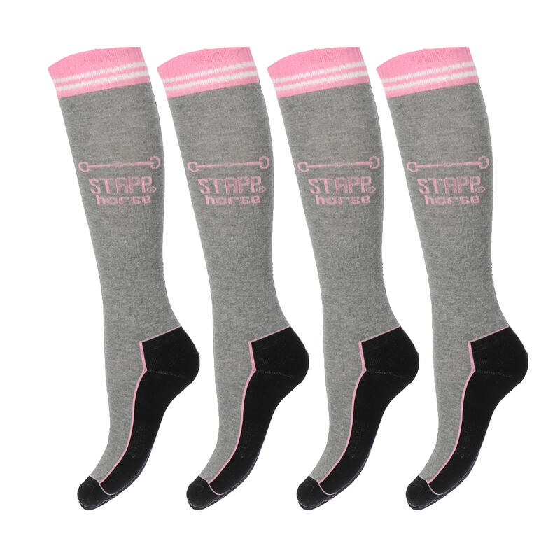 Chaussettes d'équitation, lot de 4 Horse Bit Marine