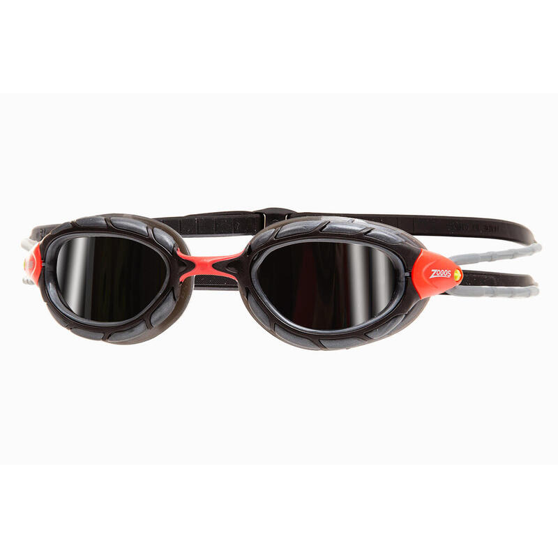 Óculos de Natação Predator Titanium tamanho Regular Vermelho Cinza