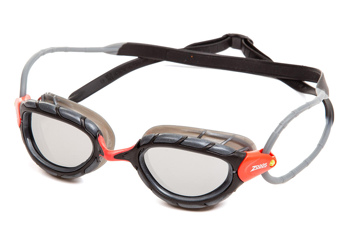 Occhiali da sole Zoggs Predator Titanium Mirrored - Rosso/Grigio/Fumo 2/7