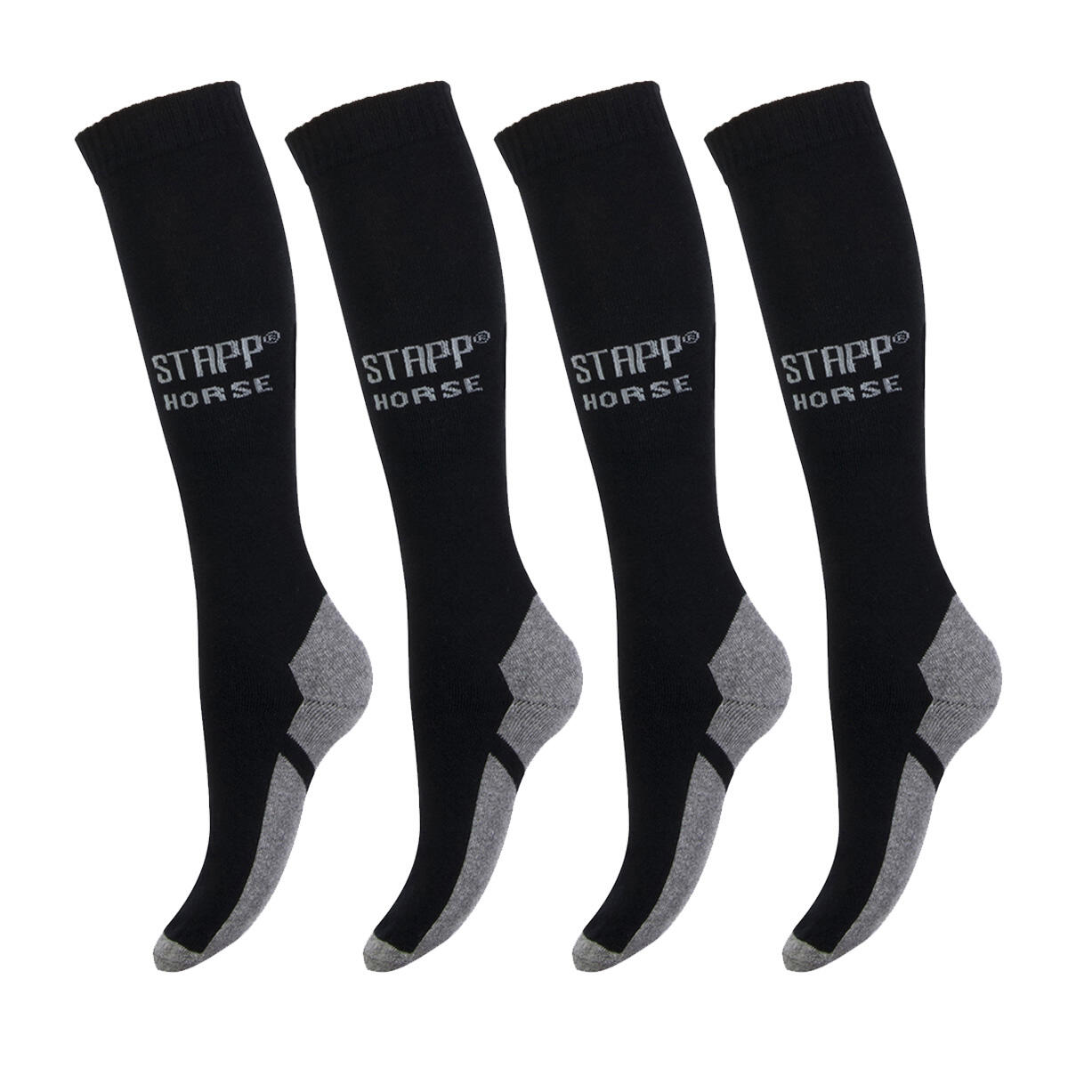 Stapp Horse - Chaussettes D'Équitation, Lot De 4 Uni Marine - Chaussettes - Noir - 35/38 - Decathlon