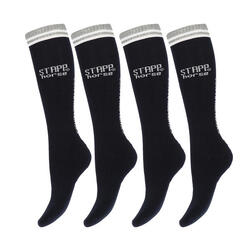 Chaussettes d'équitation, lot de 4 Born To Ride Horses Marine