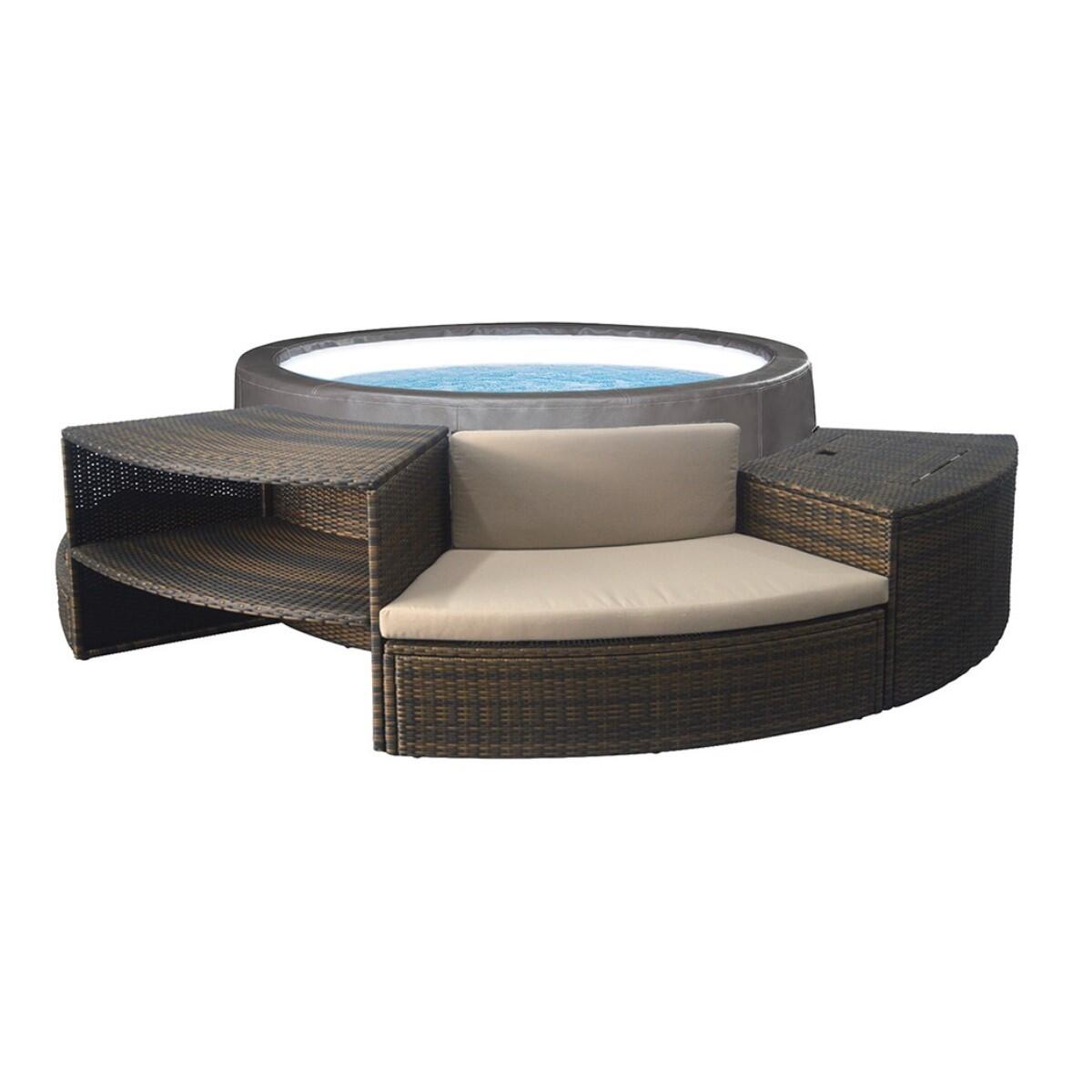 NETSPA Spa Halfstijve Vita Premium met meubilair x 5 - 184 x 73 cm - 5 personen