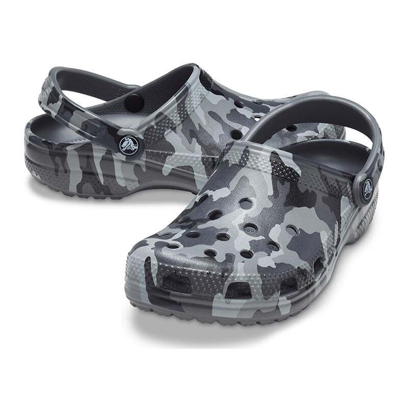 Chanclas Mujer Crocs Classic Printed Camo Clog Gris