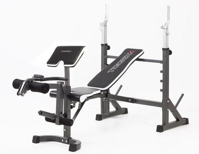 TOORX WBX 90 panca porta bilanciere richiudibile con Leg Extension e Arm Curl TOORX