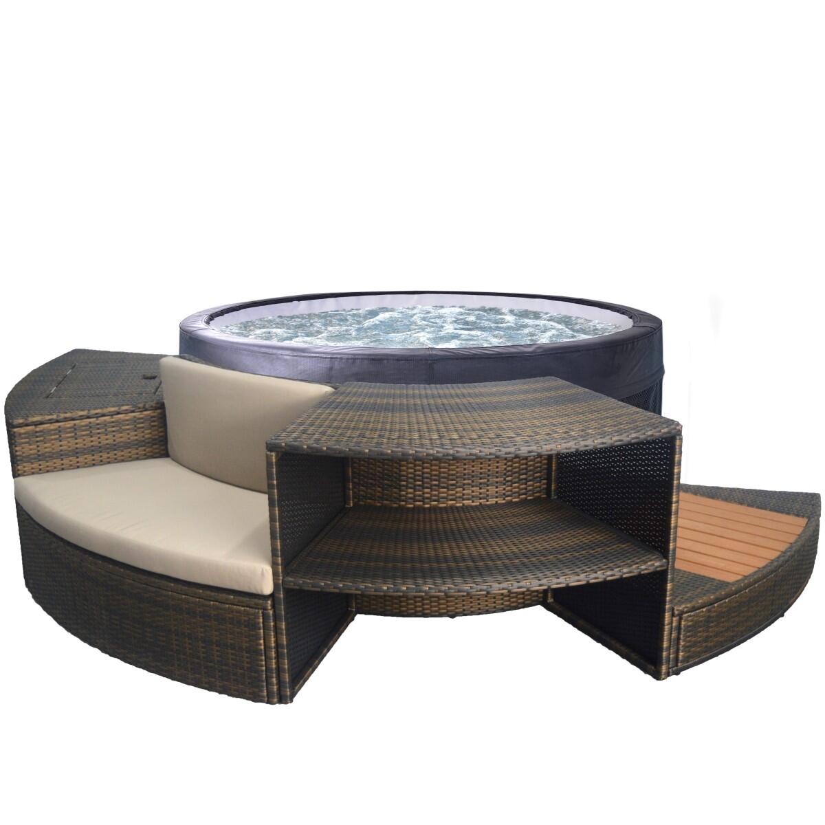 Vita NETSPA - spa semirrígido com móveis (5 peças) - 193 x 73 cm - 4 pessoas