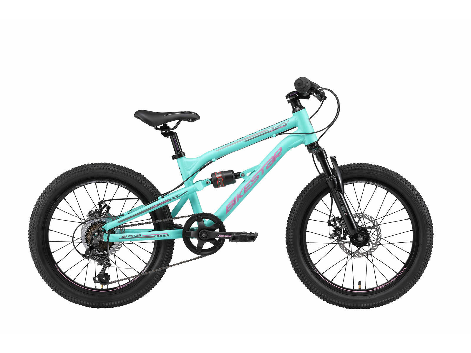 BIKESTAR Bikestar kinderfiets MTB Fully 7speed 20inch turquoise