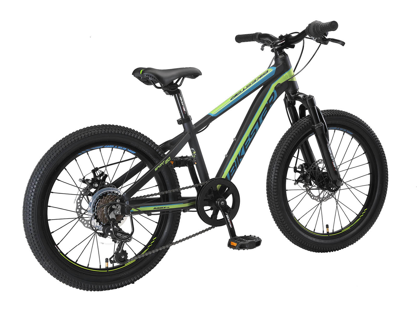 Bikestar, MTB Kinderfahrrad, Sport, 7 Gang, 20 Zoll, schwarz/grün 3/7