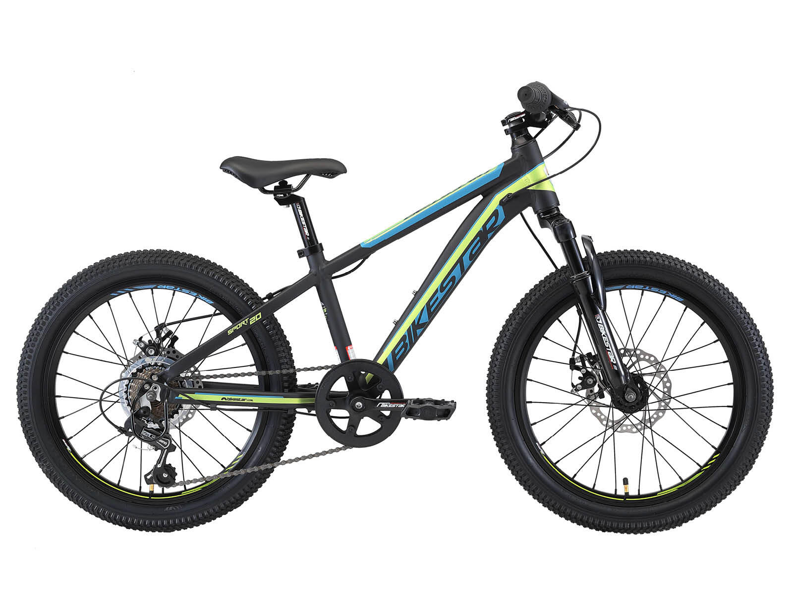 BIKESTAR Bikestar, MTB Kinderfahrrad, Sport, 7 Gang, 20 Zoll, schwarz/grün