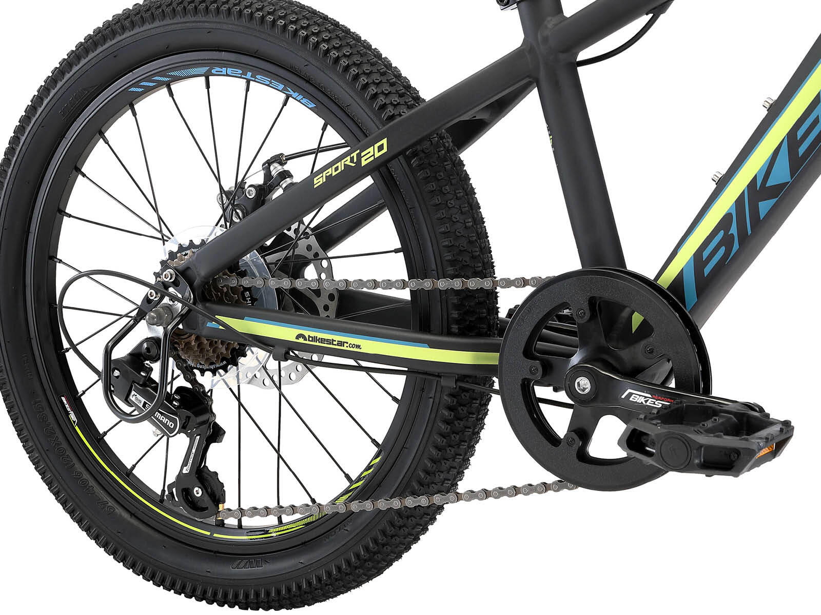 Bikestar, MTB Kinderfahrrad, Sport, 7 Gang, 20 Zoll, schwarz/grün 5/7