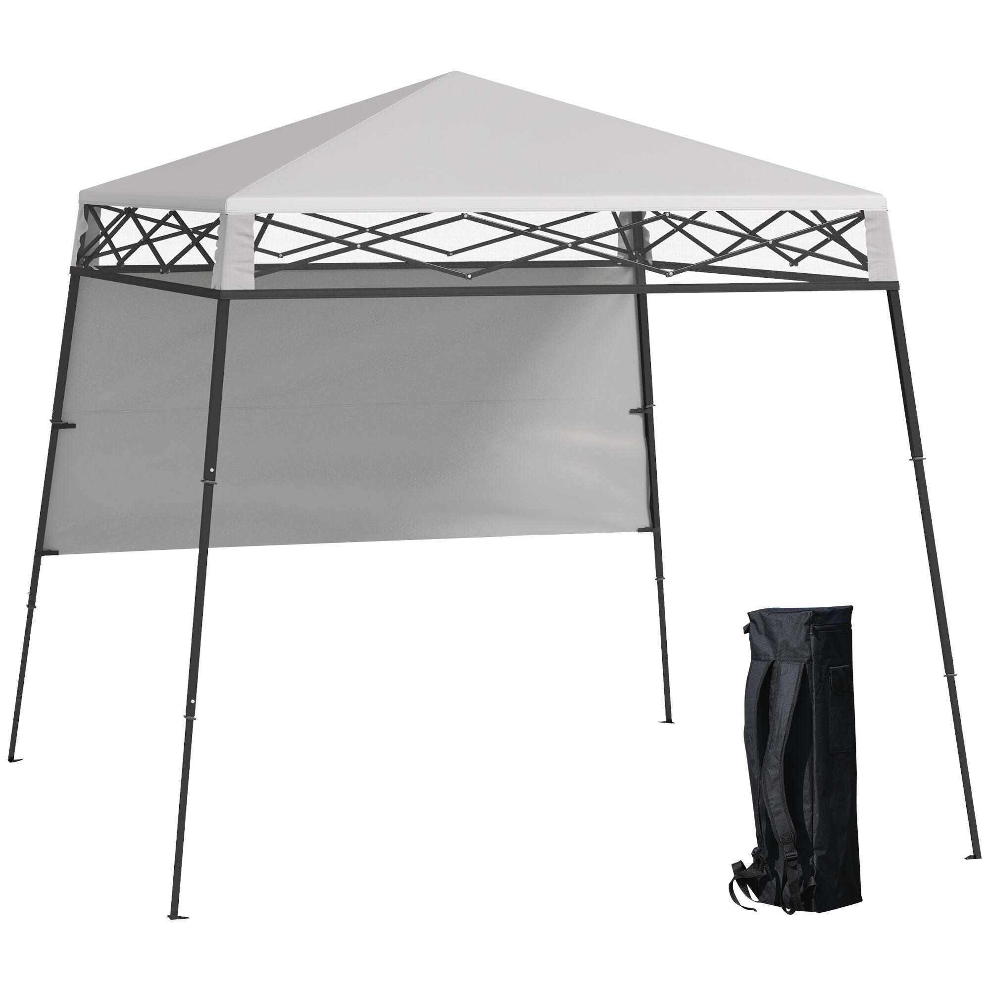 Tenda dobrável 220x220x200 cm branco outsunny