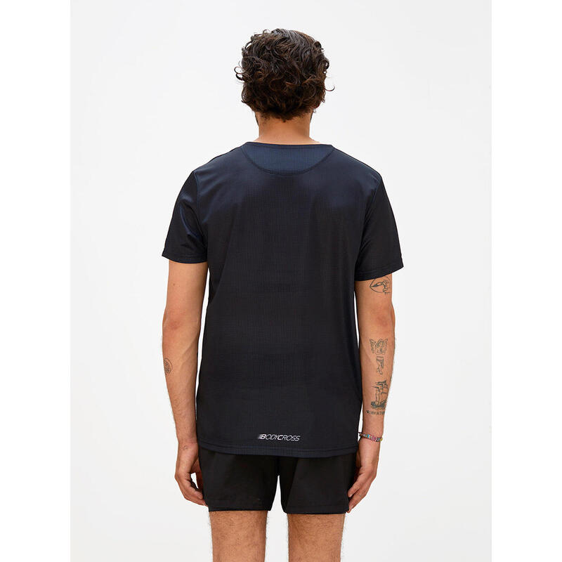 T-shirt de running à zips Birkan - Noir - Homme