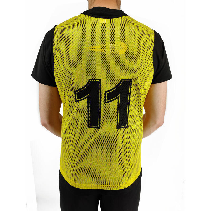 Conjunto de 11 casulas numeradas de 1 a 11 - Amarelo - Adulto