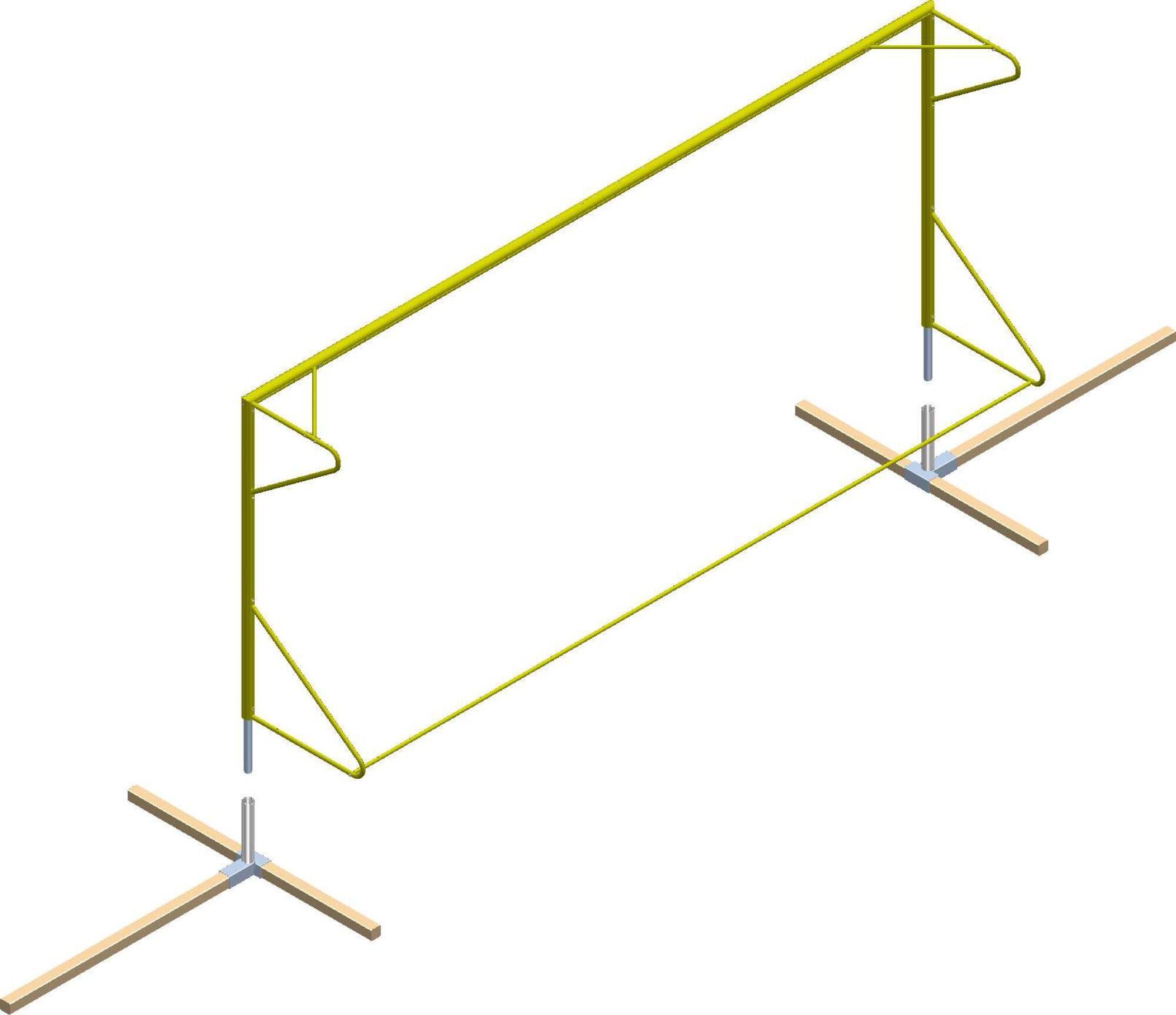 Porta da beach soccer 5,5 X 2,2 m da sigillare - Coppia di porte 4/4