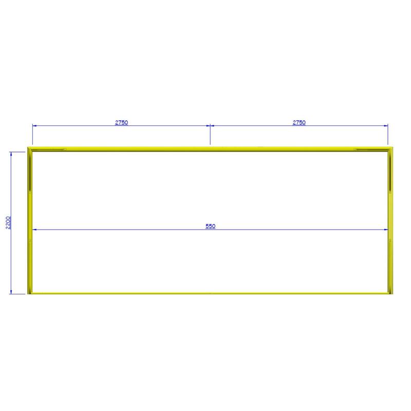 Branky na plážový fotbal 5,5 X 2,2 m k zapečetění - Pár branek