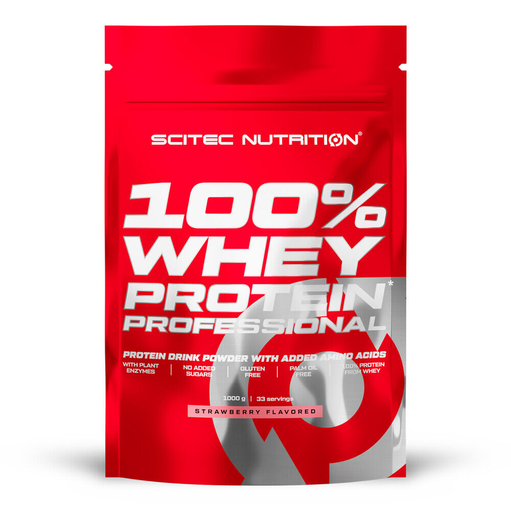 100% Whey Protein Professional - 1Kg Strawberry Scitec Nutrition