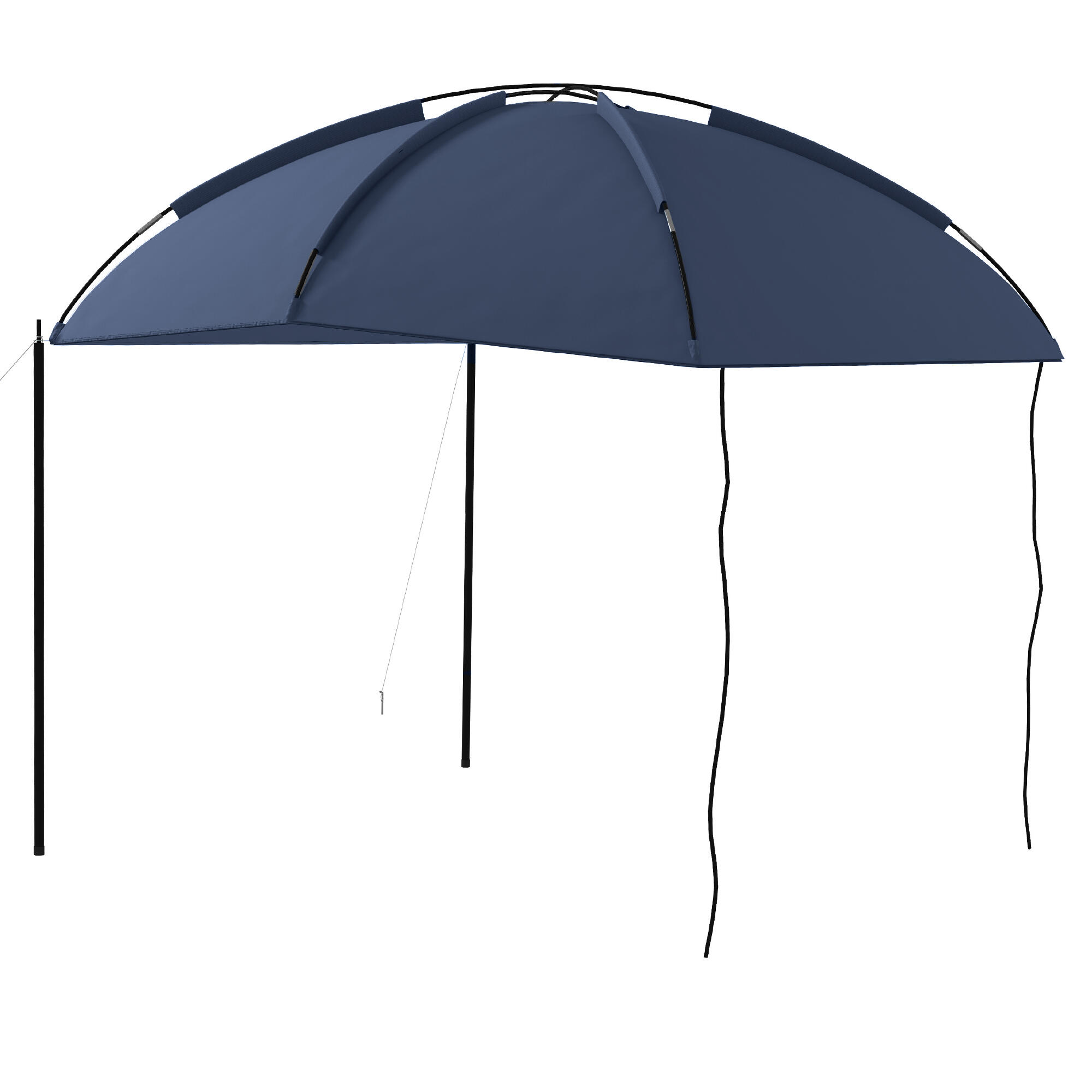 Toldo para carro 290x278x230-260 cm azul marrinho outsunny