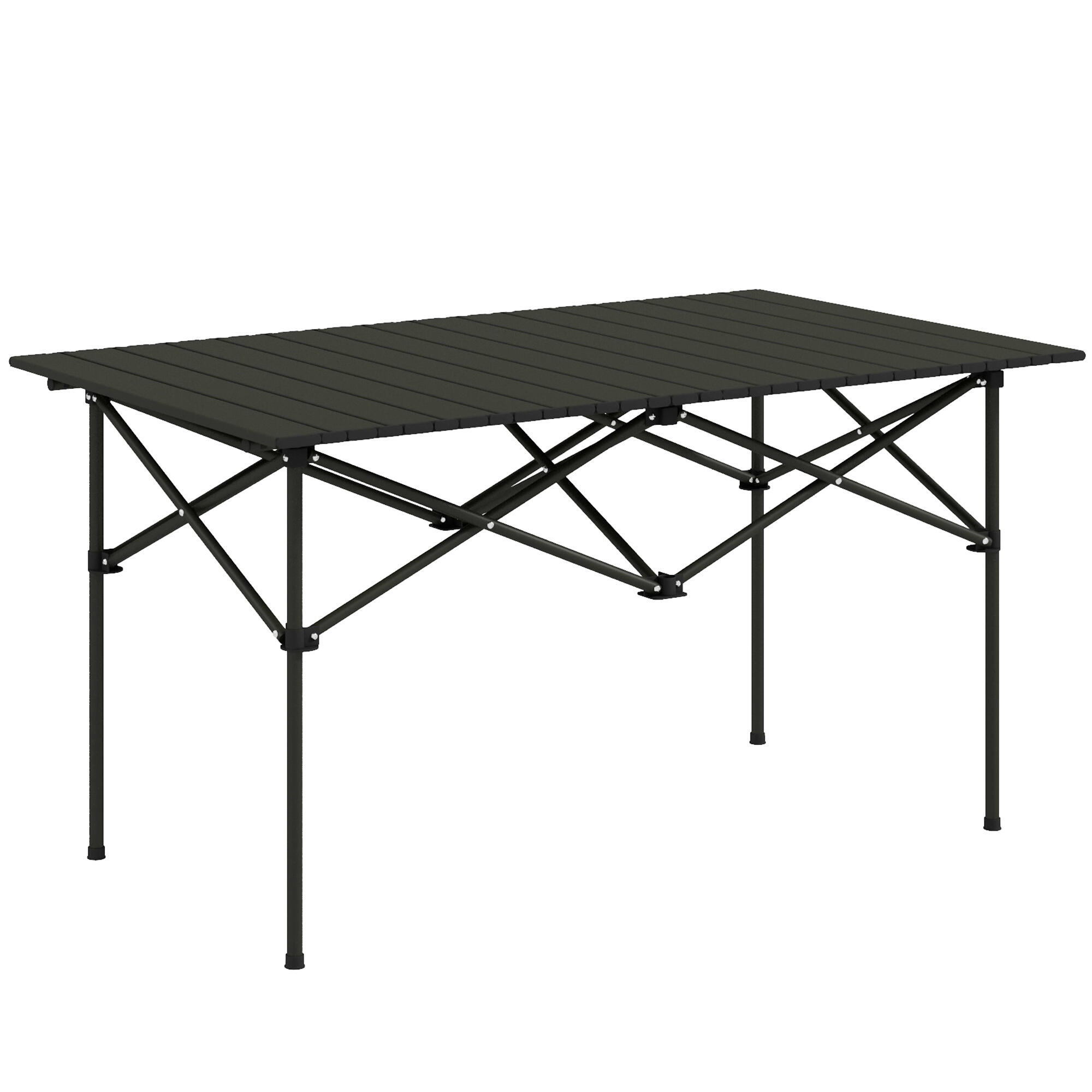 Mesa de campismo 95x55x50 cm black Outsunny