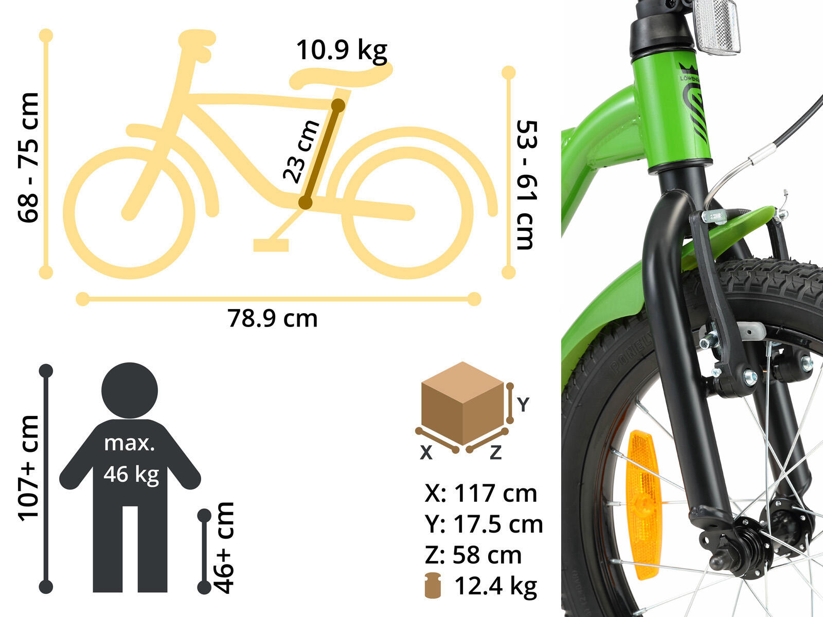 Bicicleta infantil de 16 pulgadas a partir de 4 - 6 años, Sport 5/5