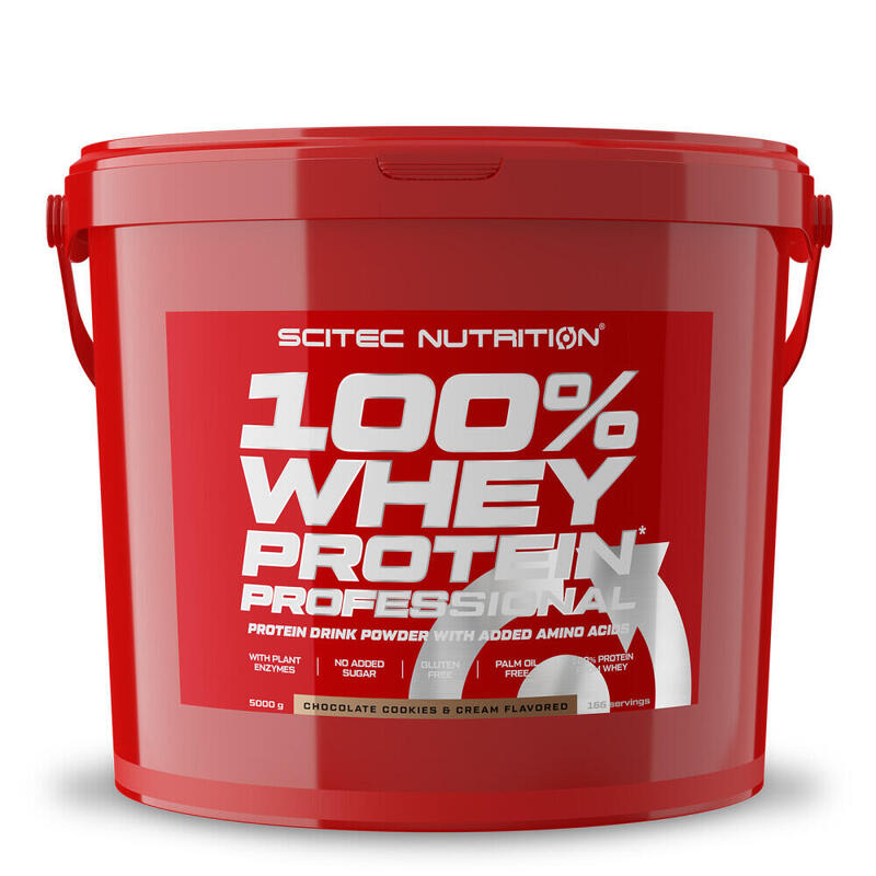 100% Whey Protein Professional - 5Kg Chocolate con Galletas de Scitec Nutrition