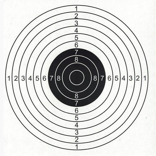Schießkarten | 14x14cm | Paket mit 100 Stück