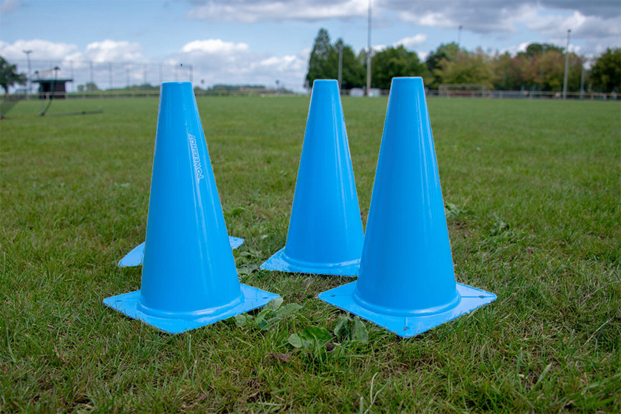 Lot de 4 cônes de délimitation - Bleu 30cm 2/3