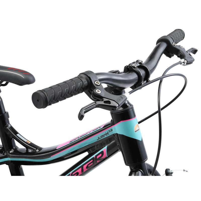 Bikestar, Vélo VTT pour enfants, alu, 16 pouces, noir / bleu