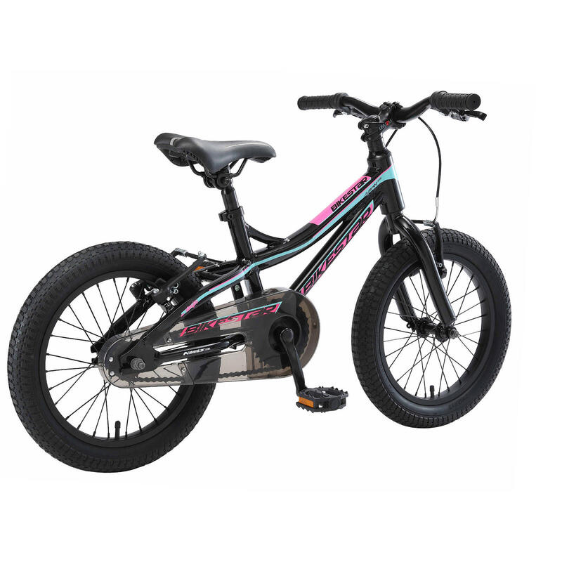 Bikestar, Vélo VTT pour enfants, alu, 16 pouces, noir / bleu