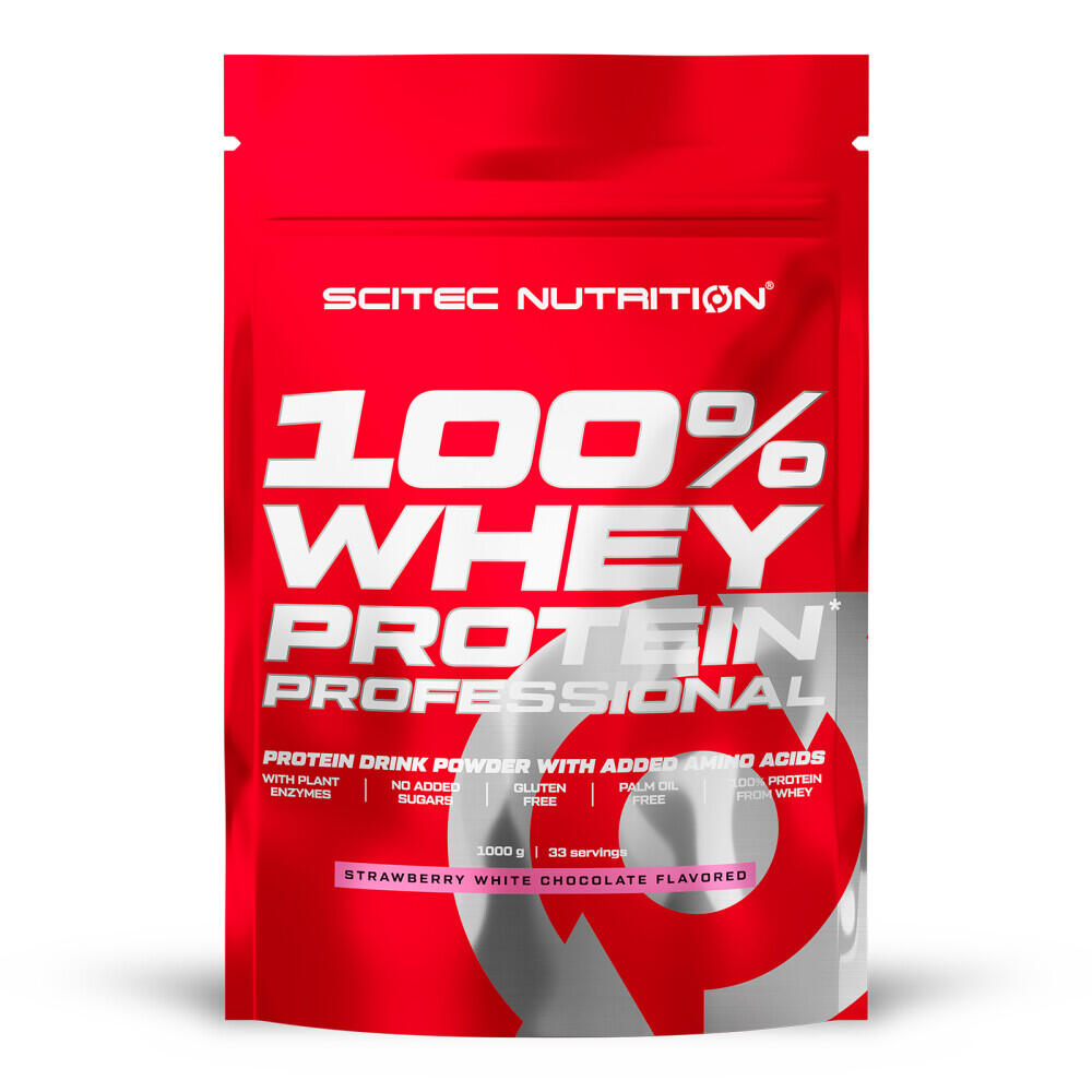 100% profesjonalne białko serwatkowe - 1 kg truskawka biała czekolada Scitec Nut