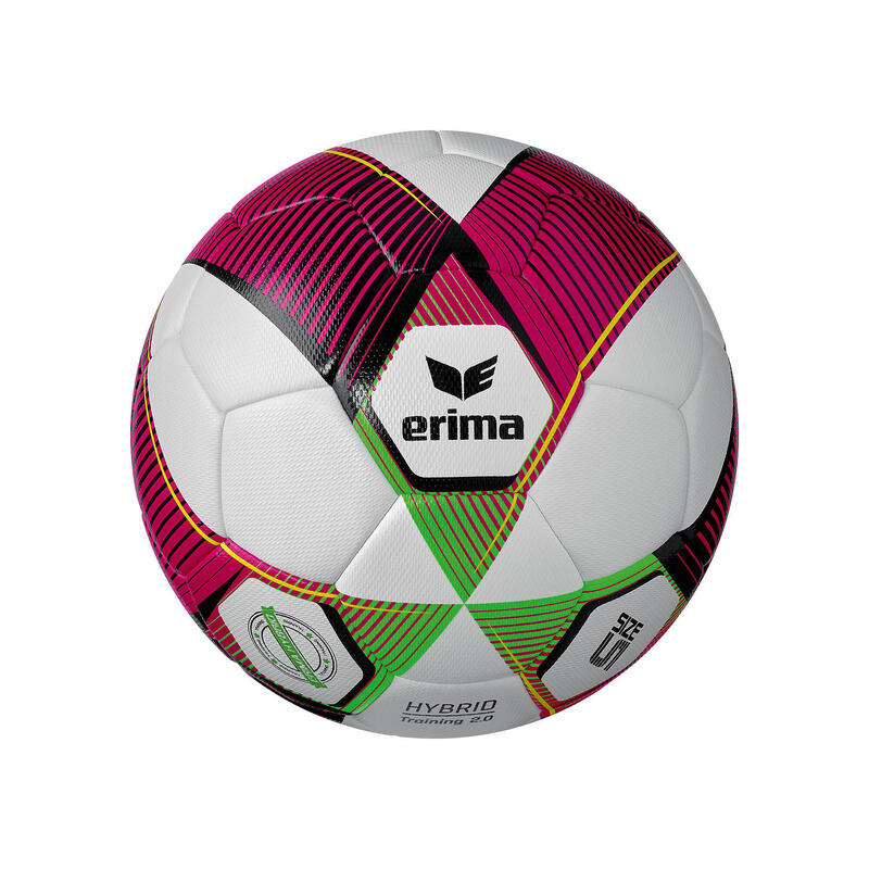 Ballon De Foot Erima Hybrid Match Snow - Jaune - Taille 5 - Technologie Hybride 20 Panneaux - Idéal Terrain Synthétique