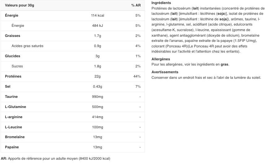 Wei-eiwit - 100% Wei Professioneel (500g) - Aardbei 2/4