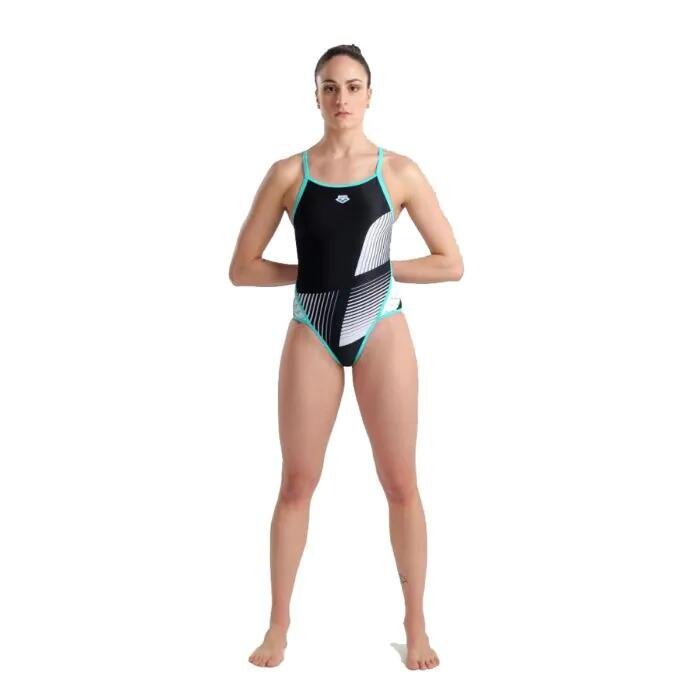 Arena Women's Icons Super Fly Halter Swimsuit - Blue Diamonds