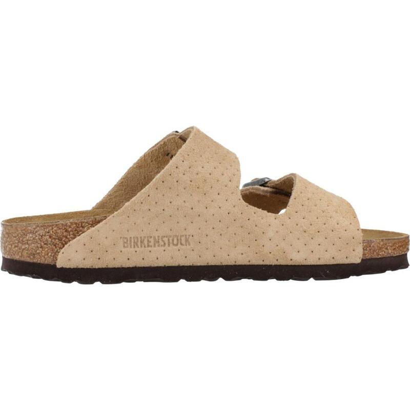 Sandalias Hombre Birkenstock Arizona Suede Embossed Beis