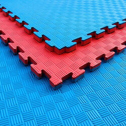 Tatami Puzzle EVA Pack 12 / 1 x 1 x 25mm (Rojo-Azul)